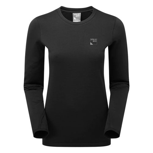 Dames Fleece Crew Neck Top met Duimlussen voor Winterwandelen
