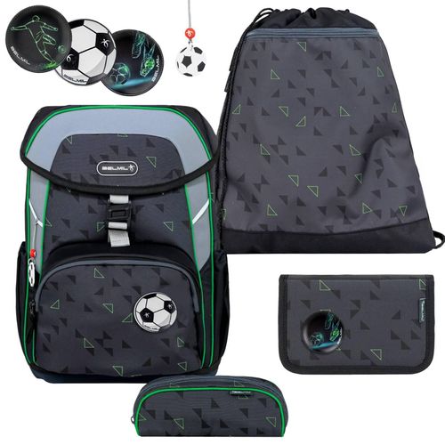 Belmil Schulranzen Set Fußball Jungen 1.Klasse Grundschule Maxi