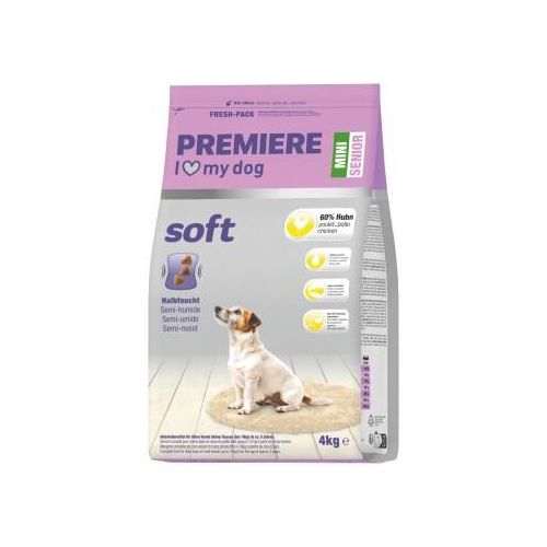 PREMIERE roquettes semi-humides chien Soft Mini senior poulet 4kg