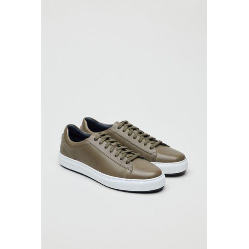 Ben Sherman Ace Cupsole Leren Mannen Olijf Sneakers