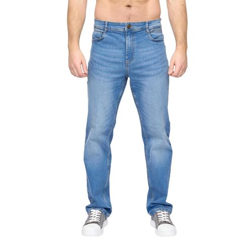 Duck and Cover Heren Rushawn Relaxed Fit Jeans (Lichte wasbeurt)