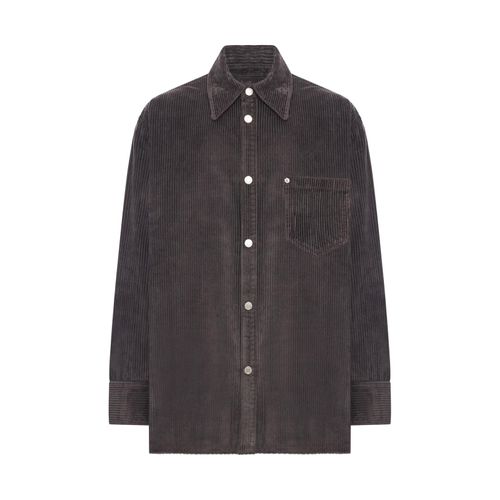 Corduroy overshirt met logopatch