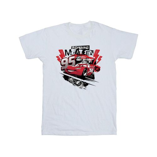Disney Heren Cars Bliksem McQueen Collage T-shirt (Wit)