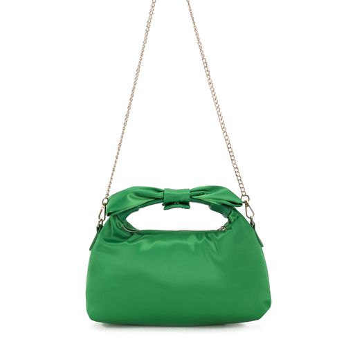 Dandy Bow Gerecycled Satijn Groen w. Goud Tas