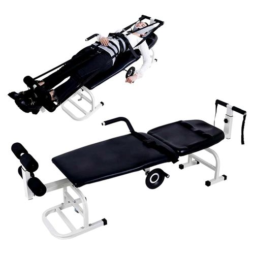 Massage-Hals- und Lendenwirbel-Traktionstisch Multifunktionale Halswirbelsäulen-Stretcher ür Lendenwirbelsäule, zervikale Beschwerden, Bandscheibenvorfall, Wirbel Bed Width 36cm