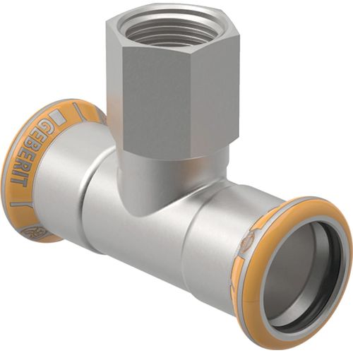 Geberit GE Mapress Therm, T-Stk., d76,1 x Rp3/4 x 76,1mm, NPW, 1 Stk.