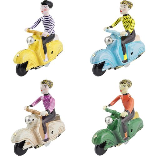 Blechspielzeug Scooter Girl Set Mädchen auf Motorroller Roller