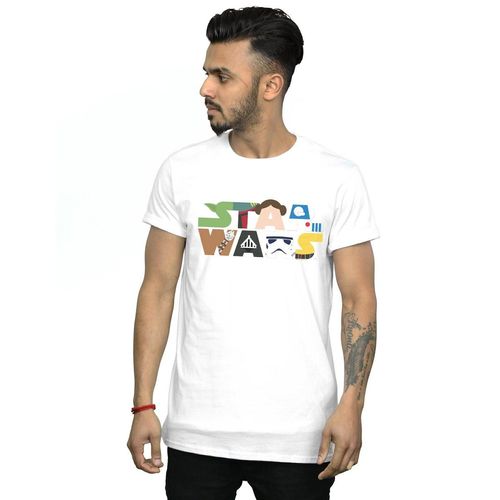 Star Wars Heren Karakter Logo T-Shirt (Wit)