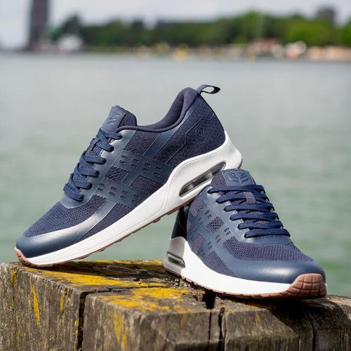 Q1905 Sneaker enkhuizen donkerblauw/ wit