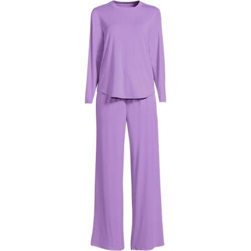 Pyjama-Set mit Cooling-Finish in Plus-Größe, Damen, size: plus, Lila, by Lands' End
