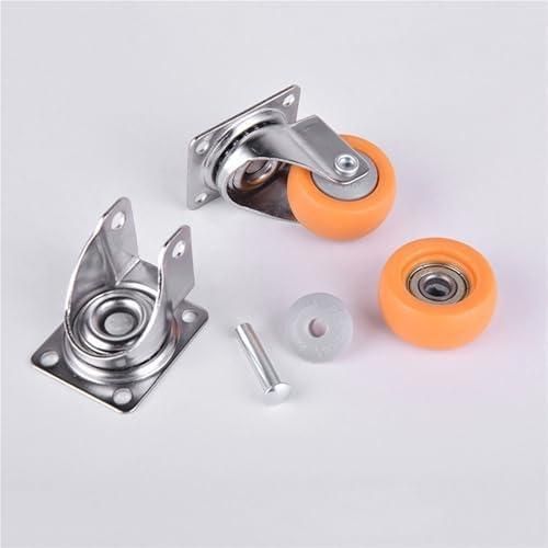 Möbelrollen mit Nylon-Lenkrollen und Gummirädern, 1/1,25/1,5/2 Zoll für Einkaufswagen (B, 2 Zoll)