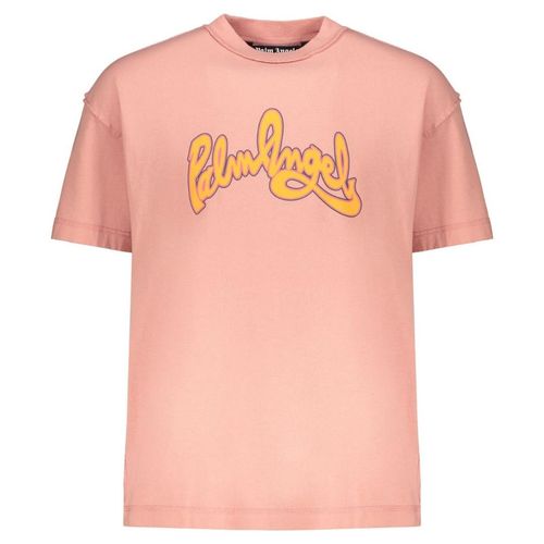 Palm Angels seizoenslogo Insideout roze T-shirt
