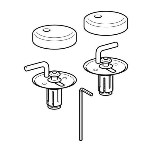 Geberit Scharnier-Set 598127000 für WC-Sitz