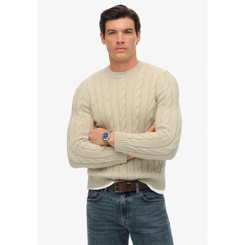 Superdry Jacob cable trui ecru