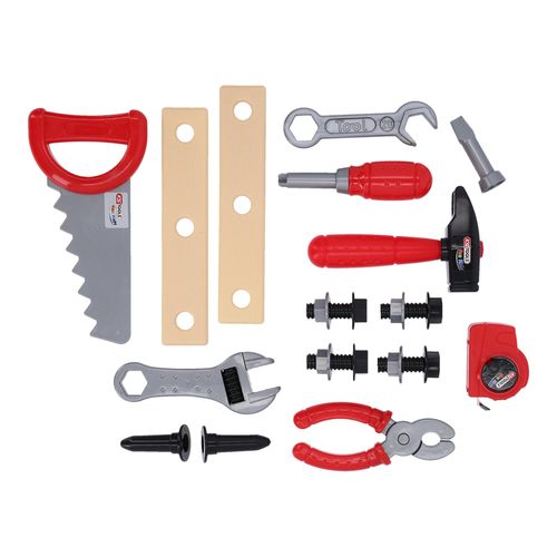 KS Tools Kinder Werkzeug-Satz mit Werkzeugkoffer, 21-tlg (100203)