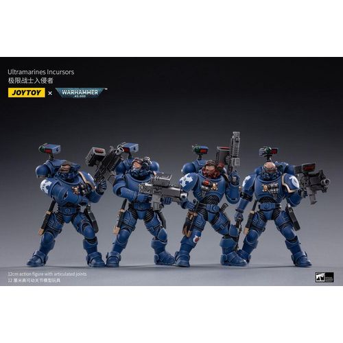 Warhammer 40.000 Actionfiguren-Set, 4 Stück, 1/18, Ultramarines Incursors, 12 cm