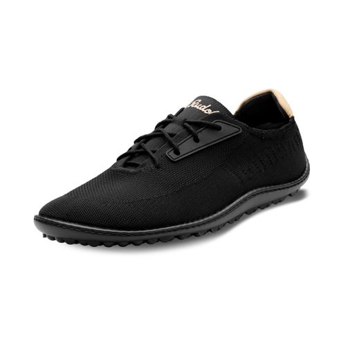 Barfußschuh LEGUANO "ADVICE", Damen, Gr. 46, schwarz, Textil, Schuhe Barfußschuh, Schnürschuh, Freizeitschuh, mit Weltneuheit Hybridsohle, für Sie&Ihn, Topseller