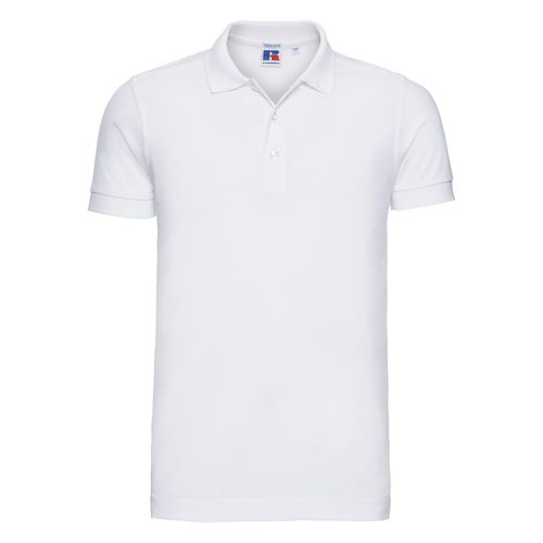 Russell Heren Rekken Korte Mouw Poloshirt (Wit)