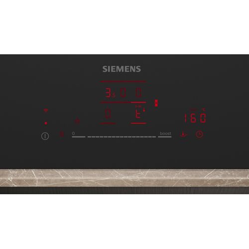 SIEMENS Induktions-Kochfeld "EX81AHVC1E", mattschwarz, B:80,2cm H:5,1cm T:52,2cm, Kochfelder