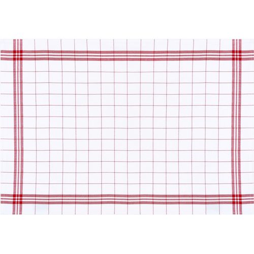 Geschirrtuch STUCO "Bambus, kariert", rot (weiß, rot), B:50cm L:70cm, 30% Baumwolle, 70% Viskose, Geschirrtücher, Geschirrtuch