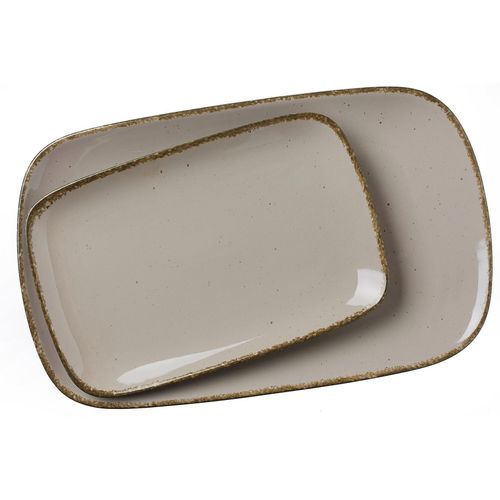 Servierplatte RITZENHOFF & BREKER "Casa", braun (nougat), Porzellan, Servierplatten, Servierplatte