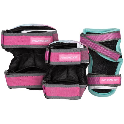 Protektoren-Set POWERSLIDE "Kids Pro Girls Set" Gr. XS, pink (grau), Protektoren, Kinder, XS, Nylon