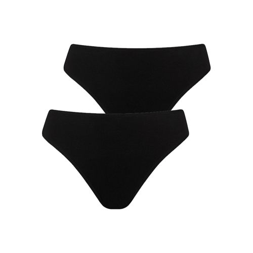 Periodenslip LISCA "2er Pack Periodenslip Lucy", Damen, Gr. M, schwarz, Obermaterial: 90% Baumwolle CO. 10% Elasthan EL., Unterhosen