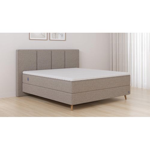 BRUNO Boxspringbett Premium 160x200cm in Glory Taupe | Matratzen-Härtegrad: Links H3 / Rechts H3 | mehrfach ausgezeichnet in Design & Qualität