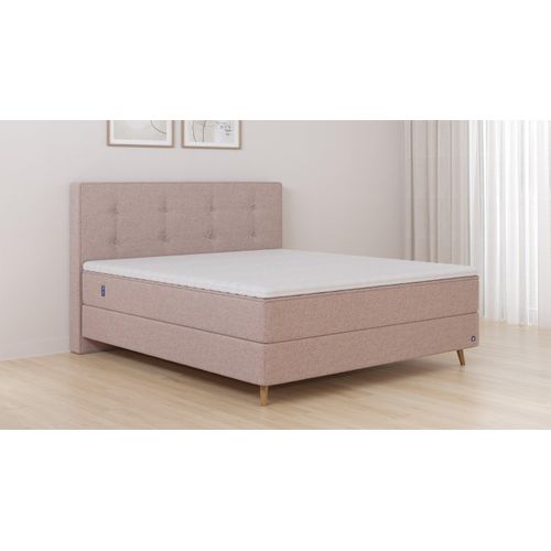 BRUNO Boxspringbett Premium 160x200cm in Pink Blush Rosa | Matratzen-Härtegrad: Links H2 / Rechts H2 | mehrfach ausgezeichnet in Design & Qualität