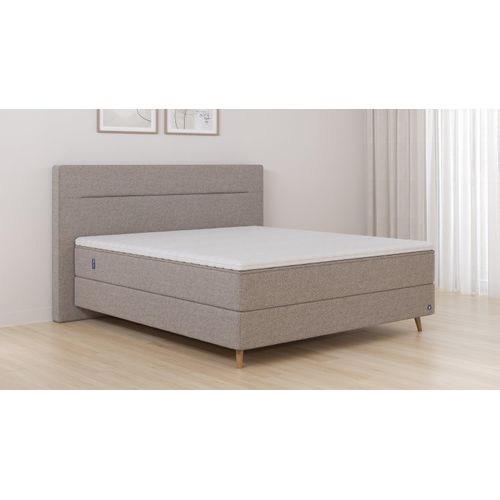 BRUNO Boxspringbett Premium 160x200cm in Glory Taupe | Matratzen-Härtegrad: Links H2 / Rechts H3 | mehrfach ausgezeichnet in Design & Qualität