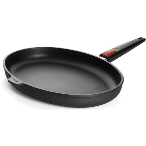 Fischpfanne WOLL "MADE IN GERMANY - Nowo Titanium", schwarz, B:28,4cm H:5,5cm L:38cm, Pfannen