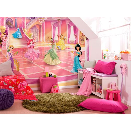 Fototapete KOMAR "Princess Glitzerparty - Größe 368 x 254 cm", bunt, B:368m L:254m, Papier, Tapeten, Kinderzimmer