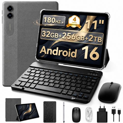 TABWEE T70 11“ Tablet, 32(8+24)+256GB, Android 16, 8000mAh, BT5.0, Face ID, Widevine L1, Rheinland, Umfasst Tastatur, Maus, Eingabestift usw