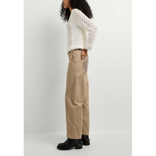 Funktionshose PEPE JEANS "trousers KORA PANT", Damen, Gr. M, malt beige, 100% Baumwolle, Hosen Funktionshose
