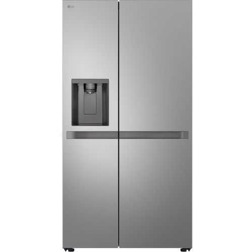 LG Side-by-Side "GSLC41EPPE", Energieeffizienz: E (A-G), silber, mit Festwasseranschluss, Kühlschränke, Total No Frost, LINEARCooling, Multi-Airflow, mit Festwasseranschluss