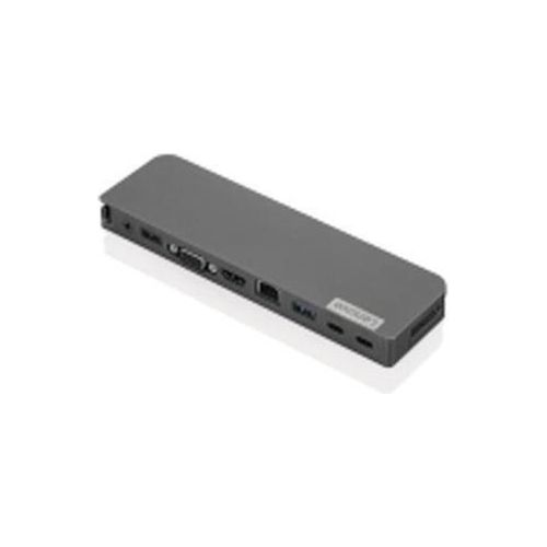 Lenovo USB-C Mini Dock, Kabelgebunden, USB 3.2 Gen 1 (3.1 Gen 1) Type-C, 3,5 mm, 10,100,1000 Mbit/s, Grau, CB, BSMI, SII, CU, Ukraine, Kvalitet, LOA, NOM, cULus, FCC, ICES, CE, RCM, VCCI, KCC, EAC