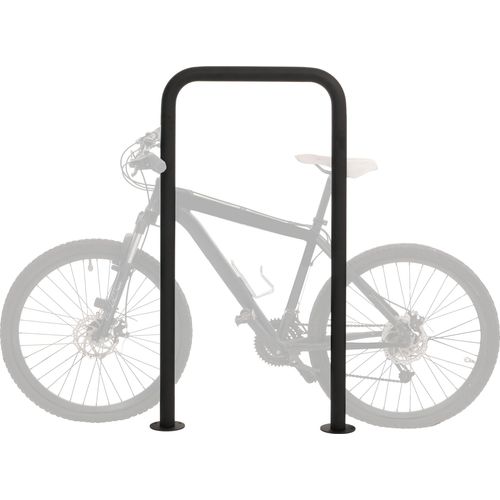 Fahrradbügel HWC-N42, Fahrradständer Anlehnbügel Bügel Absperrung, In-/Outdoor Stahl pulverbeschichtet 120x70x12cm