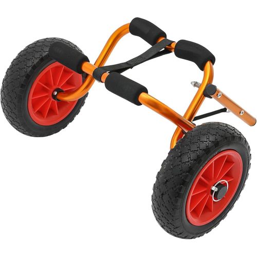 Transportwagen Klappbar Alu Kajakwagen bis 80 kg Bootswagen mit mit Langer Riemen, Surfwagen Kanuwagen Bootstrailer für Surfbrett, Kanu und Kajak