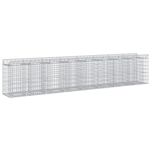 "Neues Produkt" Gabionen Hochbeet - CLORIS - 3 pcs - CLORIS - Silber 400x50x80 cm - Metallzäune V2481