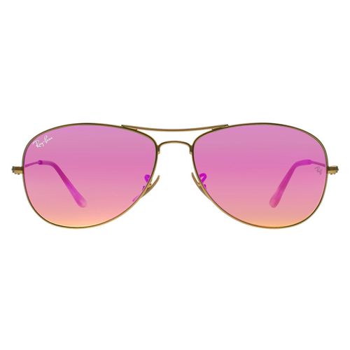 Ray-Ban Aviator Heren Goud Cyclamen Flash Zonnebril