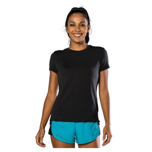 Nathan Dames/Dames Dash Effen Crew Hals T-shirt (Zwart)