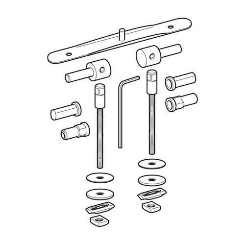 Geberit Scharnier-Set 598190000 für WC-Sitz