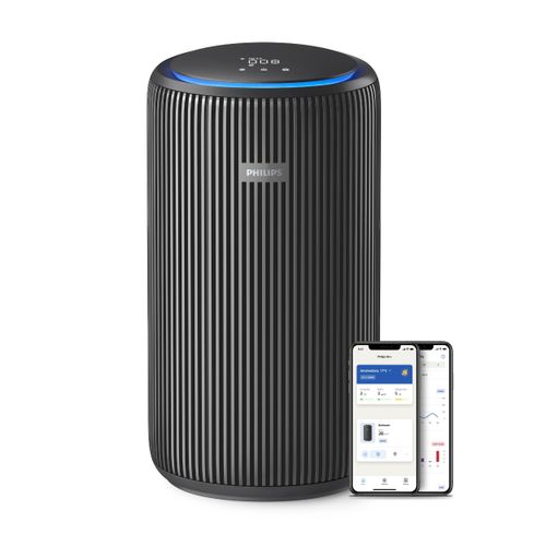 Luftreiniger PHILIPS "PureProtect 3200 Series, Luftreinigungsrate (CADR) 520 m³/h", grau (anthrazit), B:28,5cm H:52cm T:28,5cm, Luftreiniger, Luftreiniger, 3-Schichten-HEPA-Filtersystem, leise
