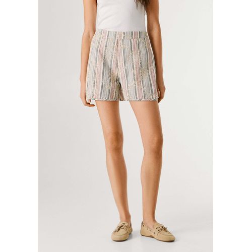 Shorts PEPE JEANS "shorts GENNY SHORT", Damen, Gr. XL, bunt (weiß), 60% Baumwolle, 40% Polyester, Hosen Shorts