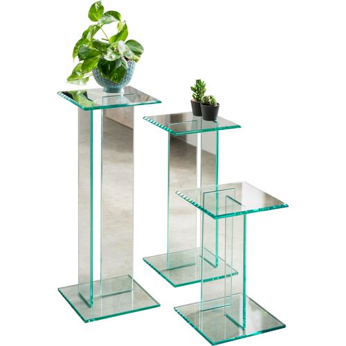 Blumentisch PAROLI, transparent (transparent, transparent, transparent), B:25cm H:41cm T:25cm, Tische, Blumentisch