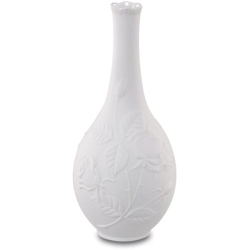 Dekovase KAISER PORZELLAN "Rosengarten", bunt, B:9cm H:21cm, Biskuitporzellan, Vasen, Biskuit-Porzellan