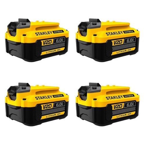 Pack mit 4 baterías STANLEY SFMCB206 (18V - 6,0 Ah)