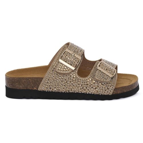 Grünland Damen Sommer Flipflops Beige