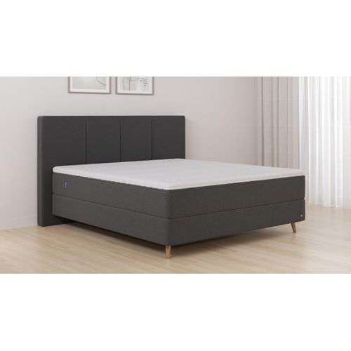 BRUNO Boxspringbett Premium 240x200cm in Schwarz Anthrazit | Matratzen-Härtegrad: Links H2 / Rechts H2 | mehrfach ausgezeichnet in Design & Qualität