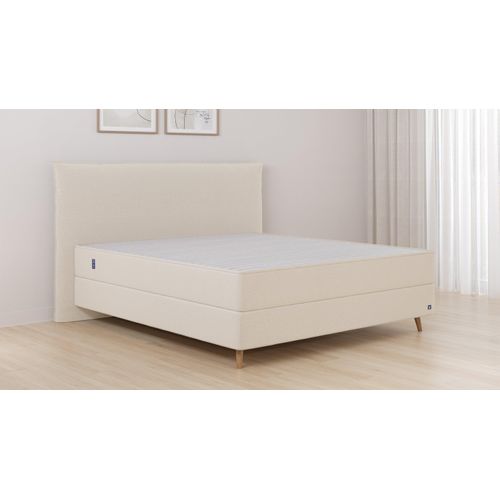 BRUNO Boxspringbett Premium 240x200cm in Beige | Matratzen-Härtegrad: Links H2 / Rechts H3 | mehrfach ausgezeichnet in Design & Qualität